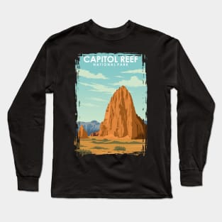 Capitol Reef National Park Vintage and Retro Travel Poster Long Sleeve T-Shirt